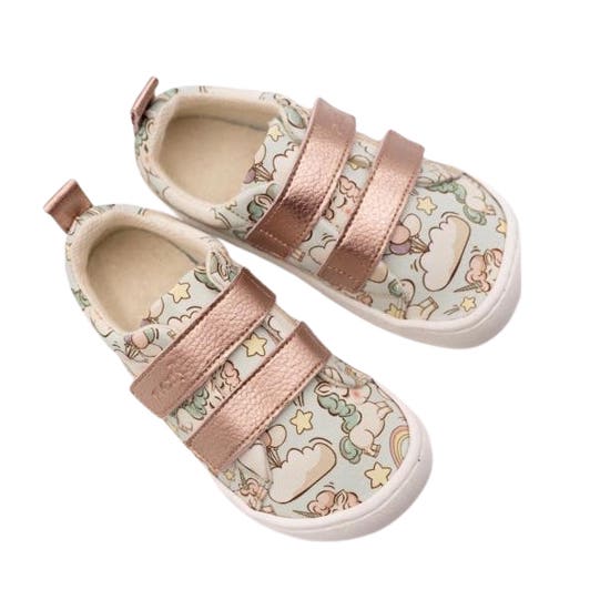Lona barefoot unicornios rosa flexi nens calzado respetuoso