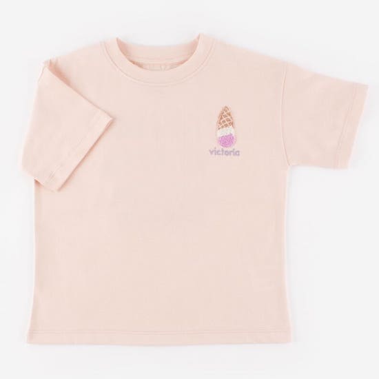 camiseta algodon niños rosa